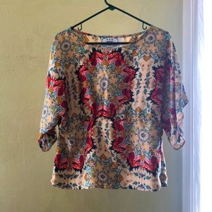 Tibetan print blouse